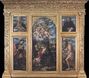 Polyptych of the Nativity,with Saints Alexander,Jerome,Gaudioso and Filippo Benizzi Girolamo Romanino